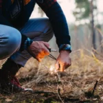 Der Bushgear Black Steels Feuerstahl ist ein tolles Instrument, um effizient ein Feuer zu starten.