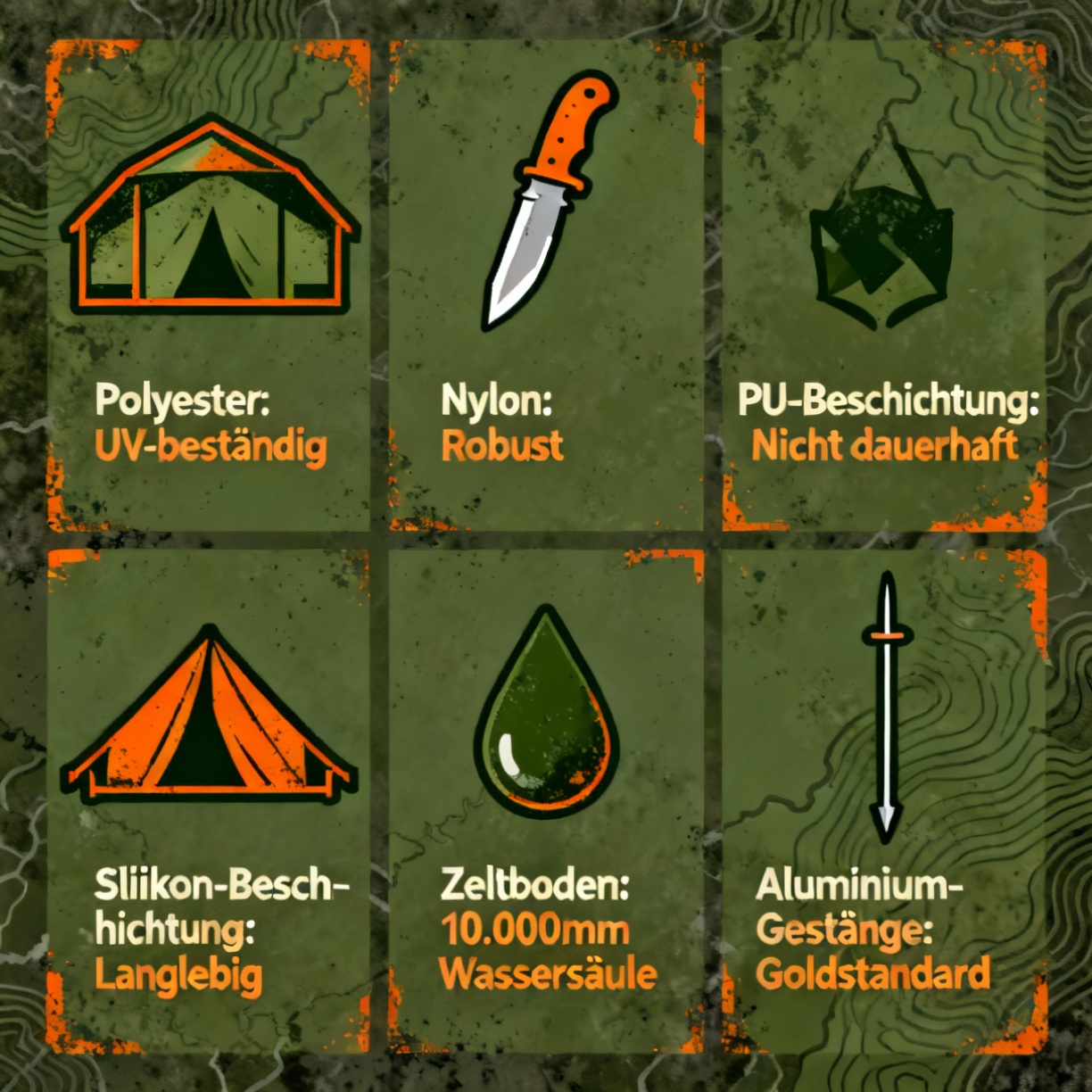 Infografik: Materialkunde und Konstruktion: Worauf es bei Stangen, Stoff und Boden ankommt